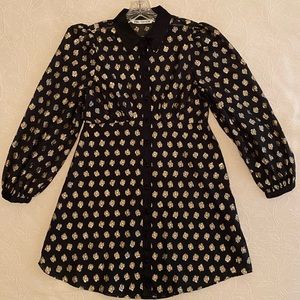 Zara Black And Gold Dress